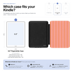 Perfect Stripes | Orange & Pink Stripes Kindle Case