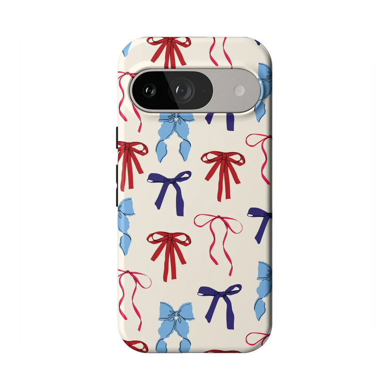 American Girlie | Red White & Blue Bows Case - Google Pixel 9