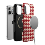 Scarlet Stitch | Red Houndstooth Case
