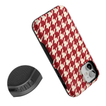 Scarlet Stitch | Red Houndstooth Case