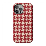 Scarlet Stitch | Red Houndstooth Case