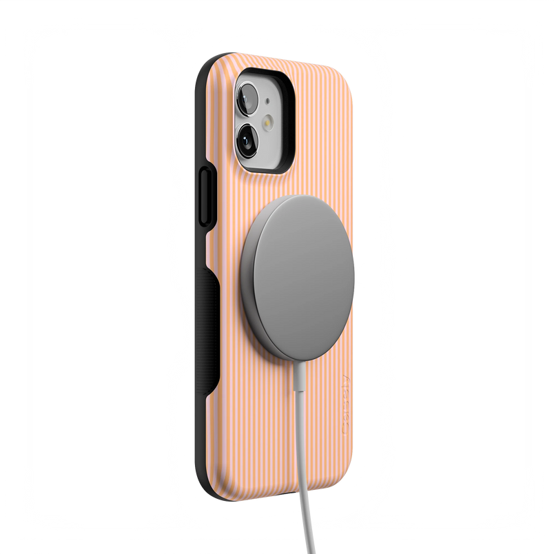 Stripes and the City | Orange & Pink Pinstripe Case