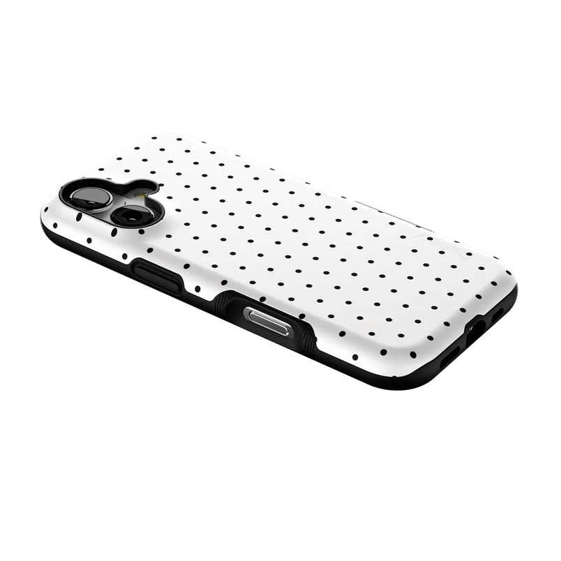 On the Dot | White Polka Dot Case