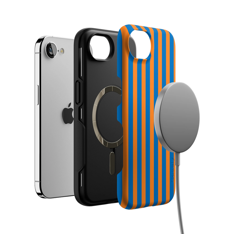 Go New York | Blue & Orange Stripes Case