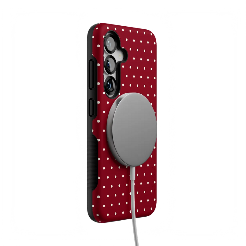 On the Dot | Maroon Polka Dot Case
