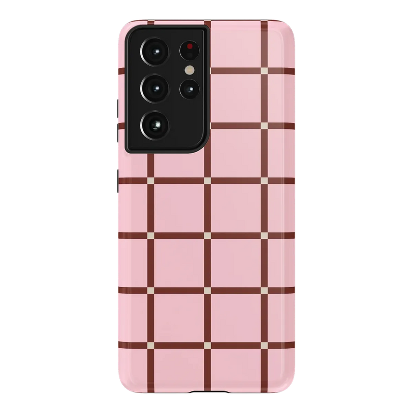 Uptown Gridlock | Pink Checkerboard Case