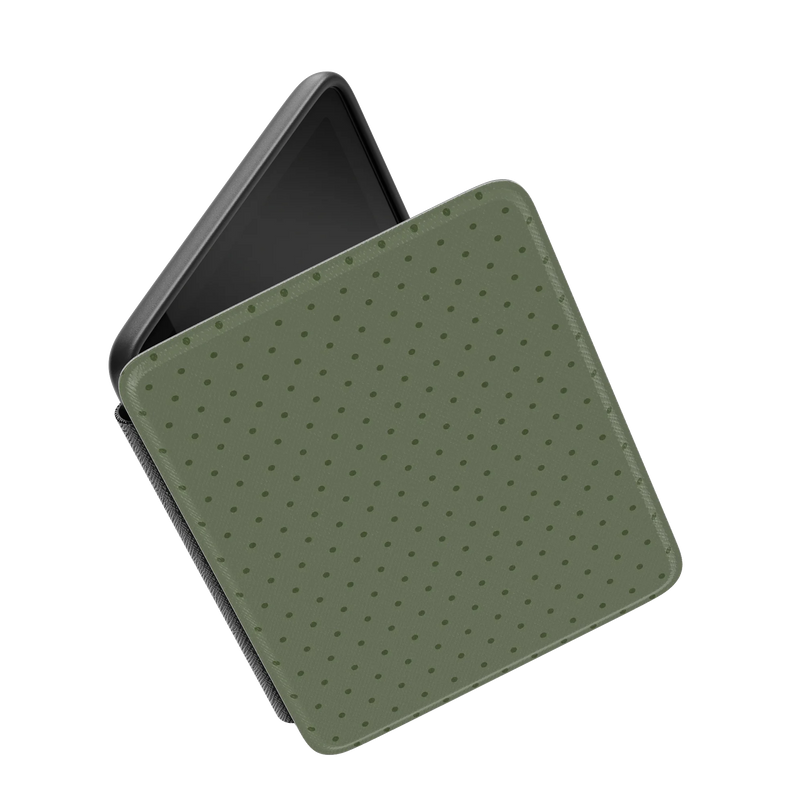 On the Dot | Olive Green Polka Dot Kindle Case