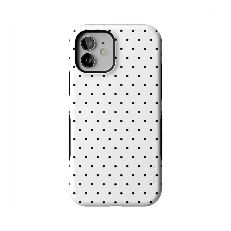 On the Dot | White Polka Dot Case