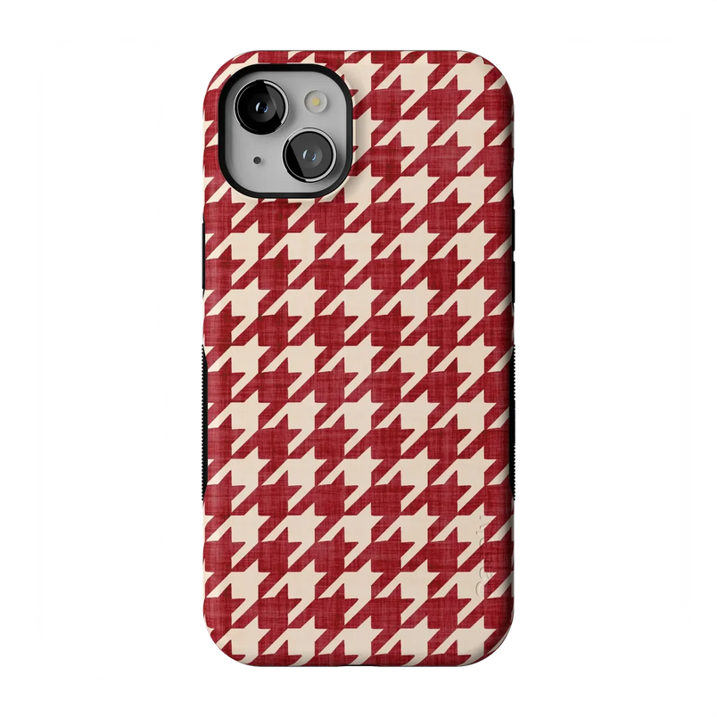 Scarlet Stitch | Red Houndstooth Case