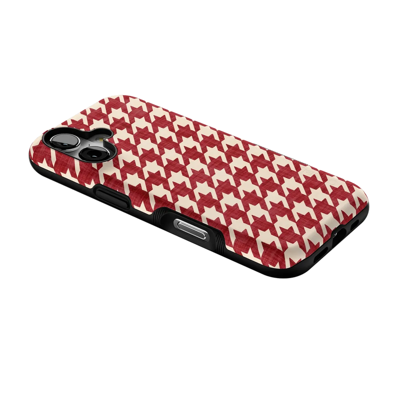Scarlet Stitch | Red Houndstooth Case