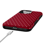 On the Dot | Maroon Polka Dot Case