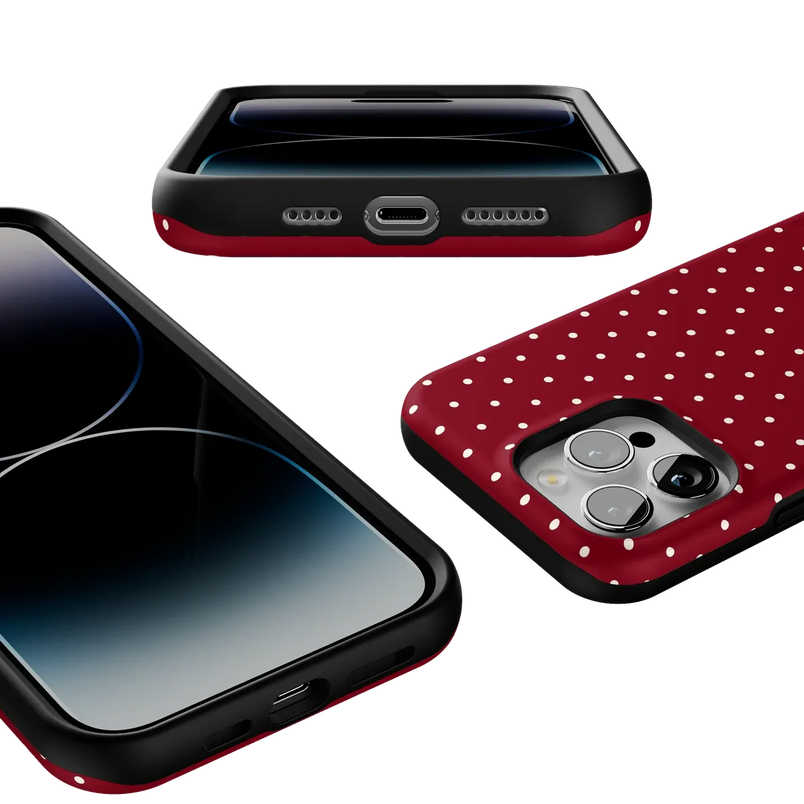 On the Dot | Maroon Polka Dot Case