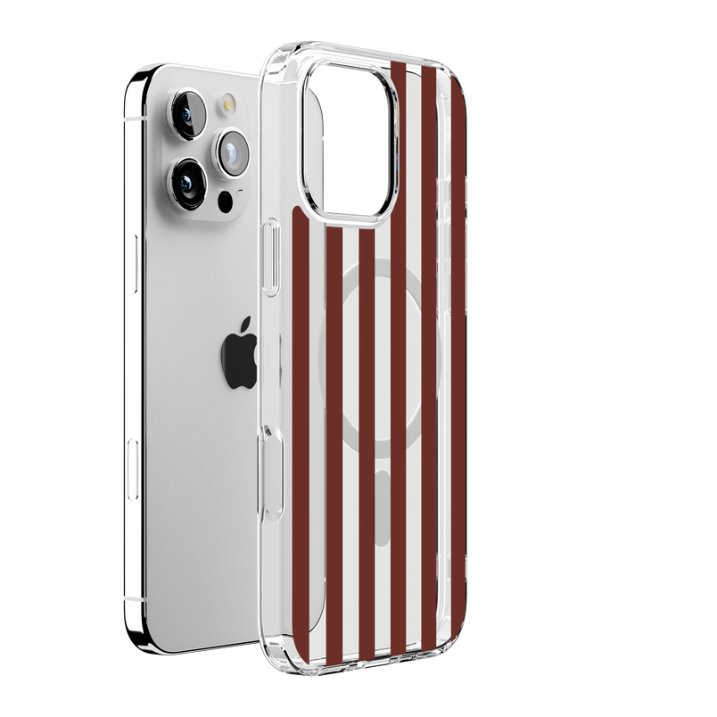 Sunday in Brooklyn | Burgundy Stripes Case