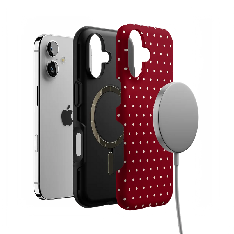 On the Dot | Maroon Polka Dot Case
