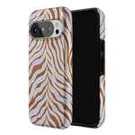 Untamed | Brown & Blue Zebra Case