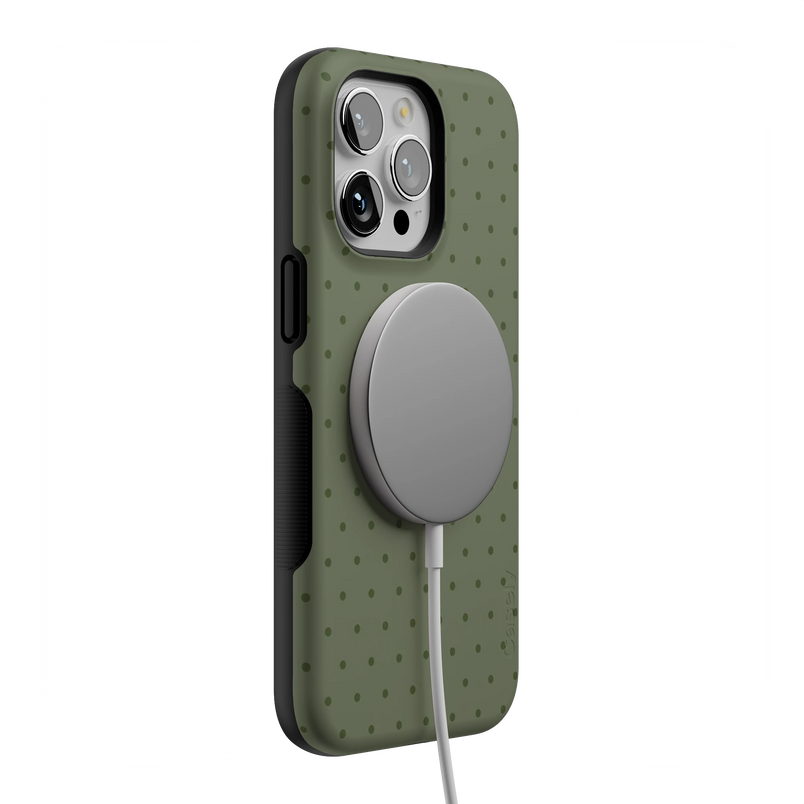 On the Dot | Olive Green Polka Dot Case