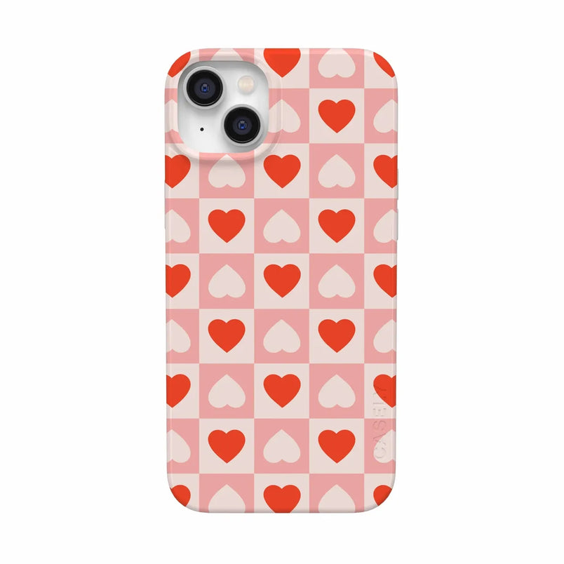 King of My Heart | Checkered Hearts Case Phone Case Casetry Classic + MagSafe® iPhone 14 Plus 