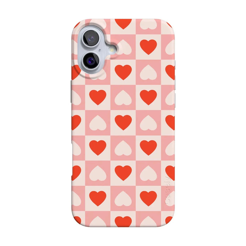 King of My Heart | Checkered Hearts Case Phone Case Casetry Classic + MagSafe® iPhone 16 