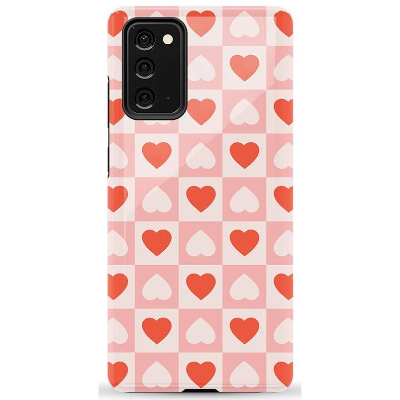 The Valentine's Collection | Heart Checkerboard Case Phone Case Casetry Essential Galaxy Note 20