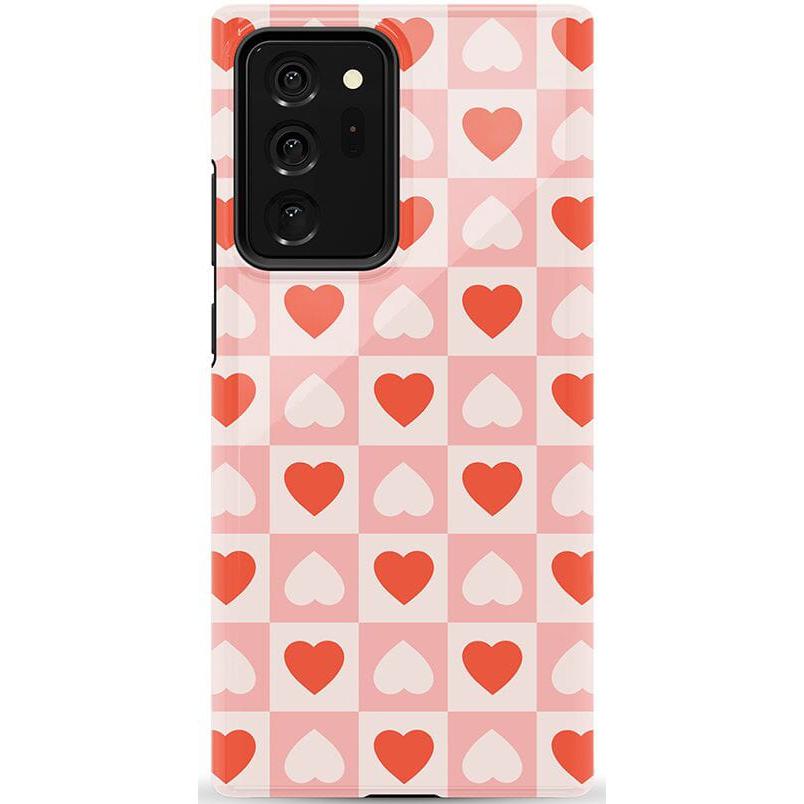 The Valentine's Collection | Heart Checkerboard Case Phone Case Casetry Essential Galaxy Note 20 Ultra