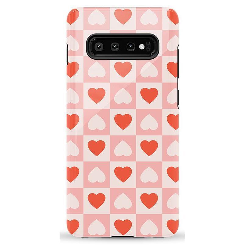 The Valentine's Collection | Heart Checkerboard Case Phone Case Casetry Essential Galaxy S10 Plus