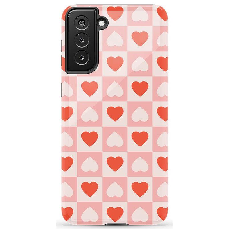 The Valentine's Collection | Heart Checkerboard Case Phone Case Casetry Essential Galaxy S20 Plus