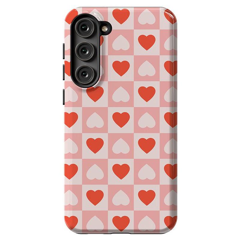 The Valentine's Collection | Heart Checkerboard Case Phone Case Casetry Essential Galaxy S23 Plus