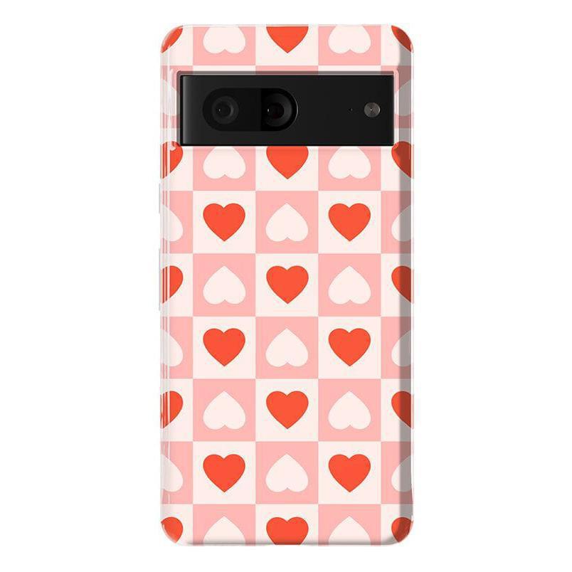 The Valentine's Collection | Heart Checkerboard Case Phone Case Casetry Essential Google Pixel 7