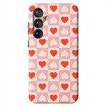King of My Heart | Checkered Hearts Case Phone Case Casetry Essential + MagSafe® Galaxy S25 Plus
