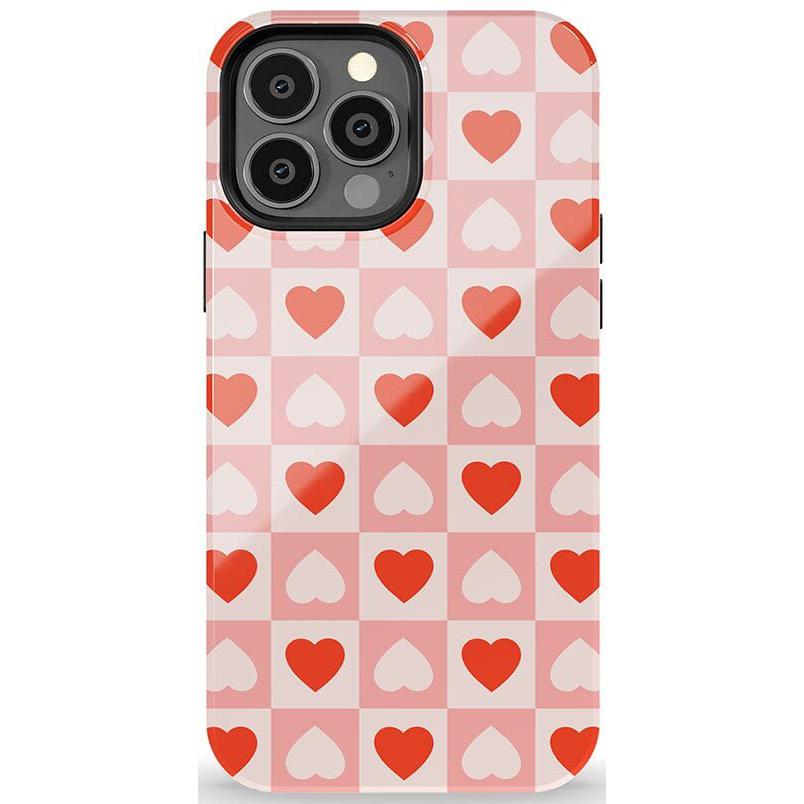 The Valentine's Collection | Heart Checkerboard Case Phone Case Casetry Essential + MagSafe® iPhone 13 Pro Max