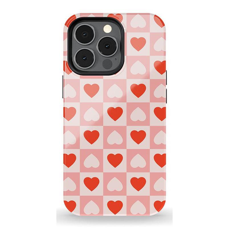 The Valentine's Collection | Heart Checkerboard Case Phone Case Casetry Essential + MagSafe® iPhone 13 Pro