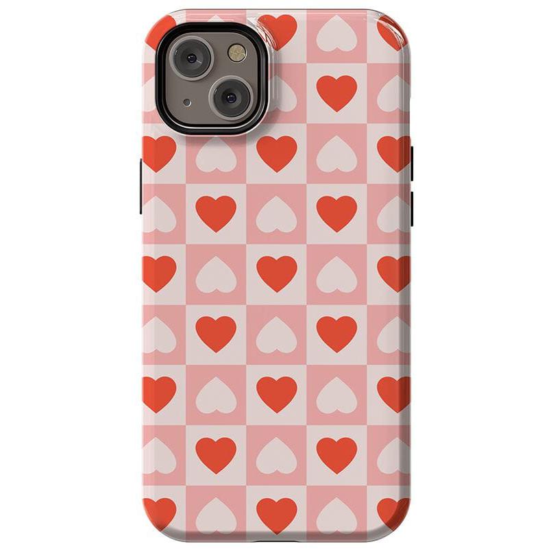 The Valentine's Collection | Heart Checkerboard Case Phone Case Casetry Essential + MagSafe® iPhone 14 Plus