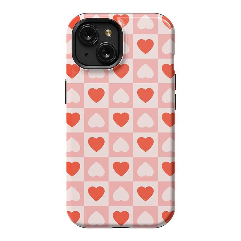 The Valentine's Collection | Heart Checkerboard Case Phone Case Casetry Essential + MagSafe® iPhone 15