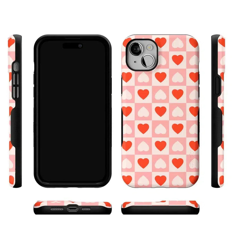 King of My Heart | Checkered Hearts Case Phone Case Casetry 