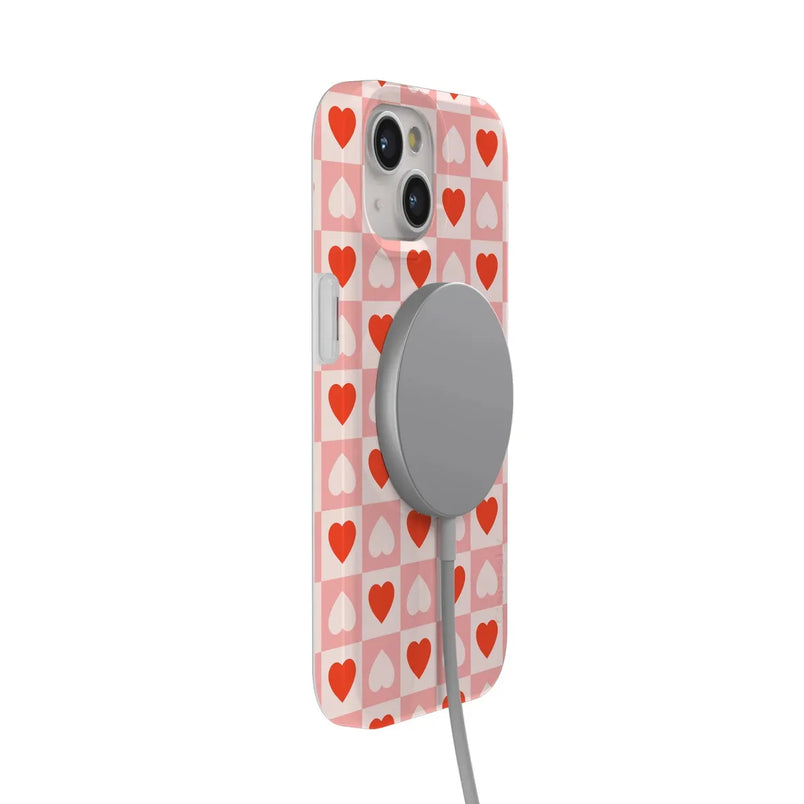 King of My Heart | Checkered Hearts Case Phone Case Casetry 