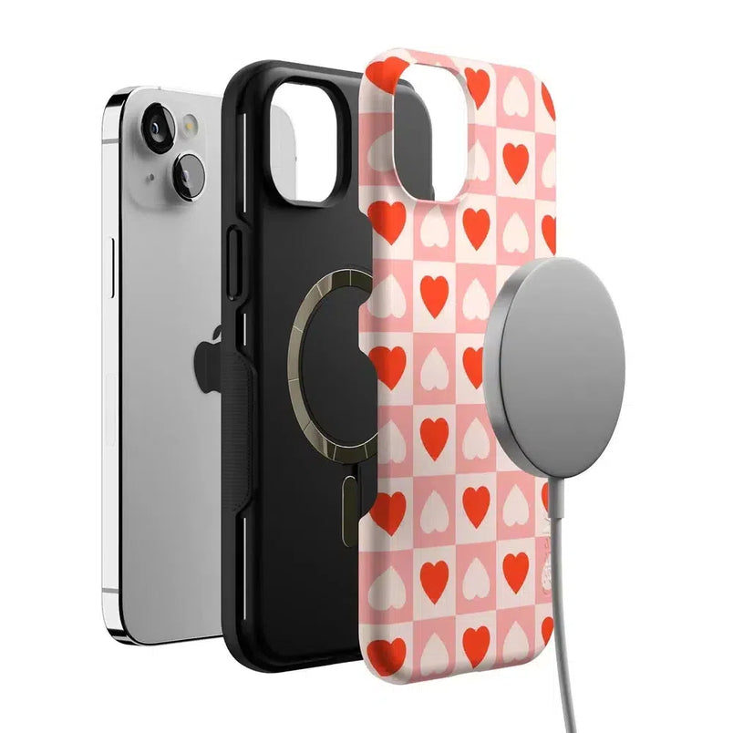 King of My Heart | Checkered Hearts Case Phone Case Casetry 