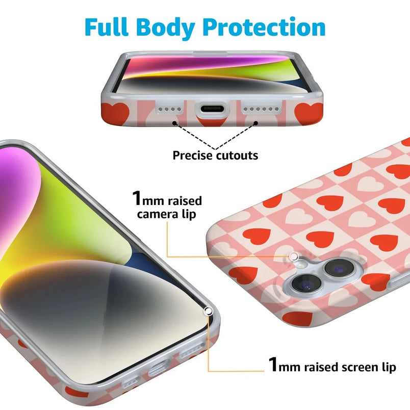 King of My Heart | Checkered Hearts Case Phone Case Casetry 