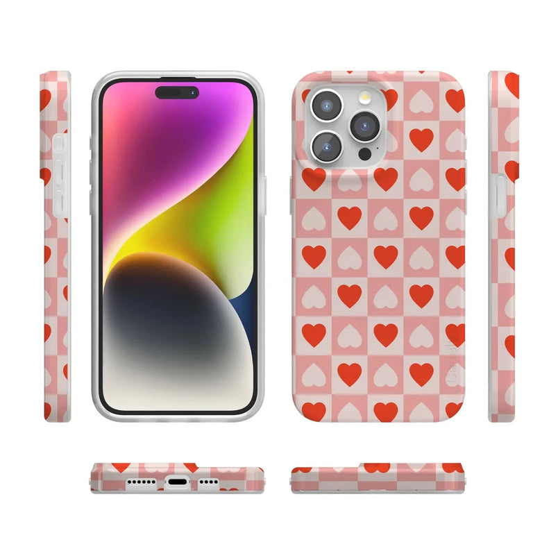 King of My Heart | Checkered Hearts Case Phone Case Casetry 