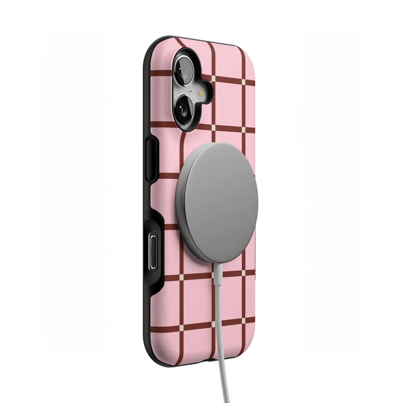 Uptown Gridlock | Pink Checkerboard Case