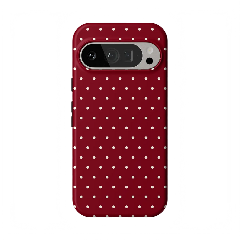 On the Dot | Maroon Polka Dot Case