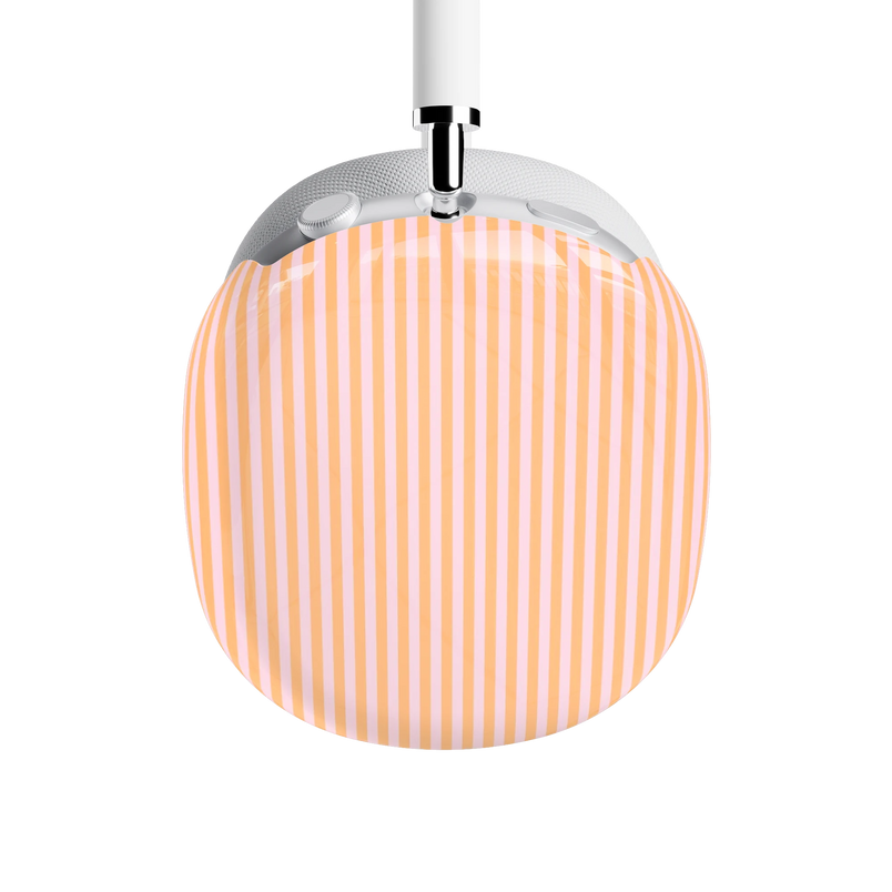 Stripes and the City | Orange & Pink Pinstripe AirPods Max Case