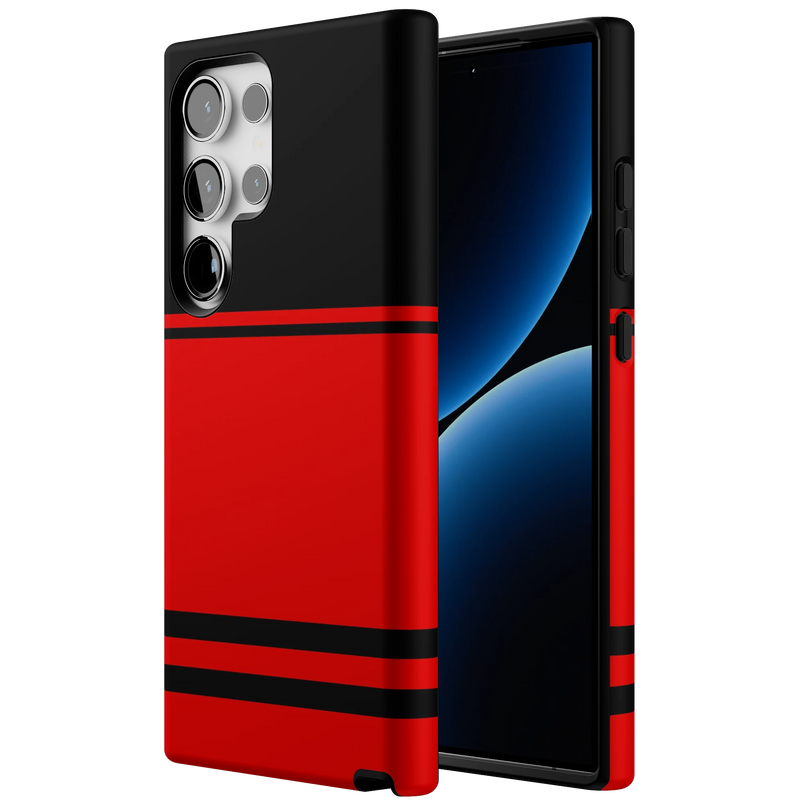 Storm Warning | Black & Red Stripes Case