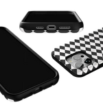 Salem's Hex | Black & White Checkered Case