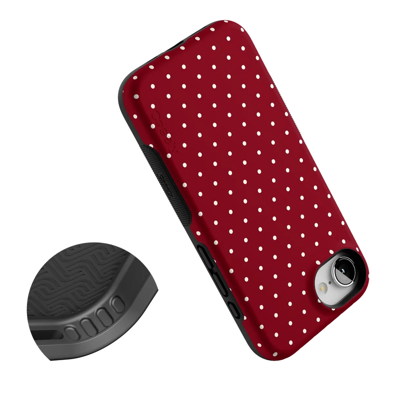 On the Dot | Maroon Polka Dot Case