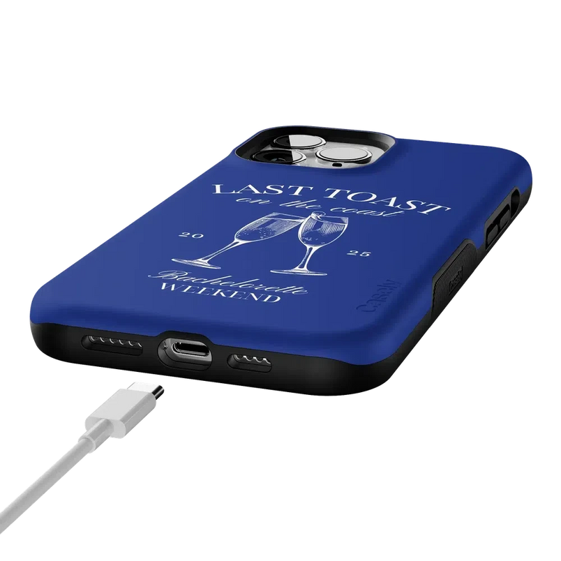 Last Toast | Blue Coastal Bachelorette Case Phone Case Casetry 