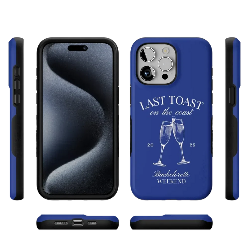 Last Toast | Blue Coastal Bachelorette Case Phone Case Casetry 