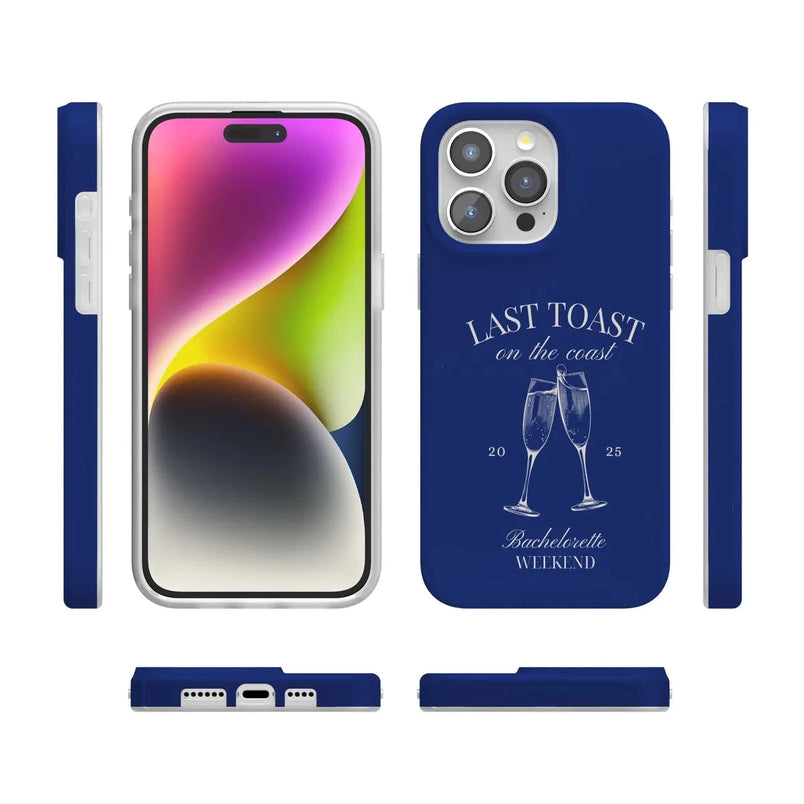Last Toast | Blue Coastal Bachelorette Case Phone Case Casetry 