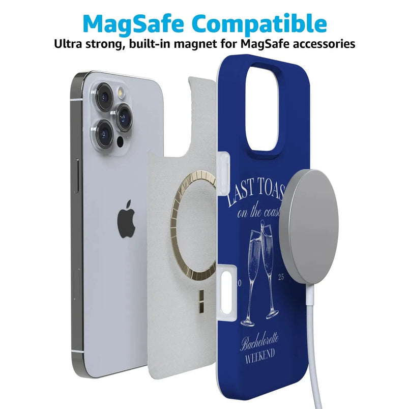Last Toast | Blue Coastal Bachelorette Case Phone Case Casetry 