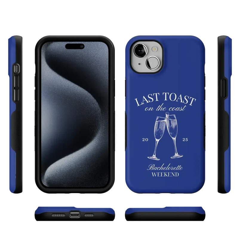 Last Toast | Blue Coastal Bachelorette Case Phone Case Casetry 