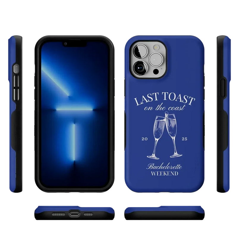 Last Toast | Blue Coastal Bachelorette Case Phone Case Casetry 